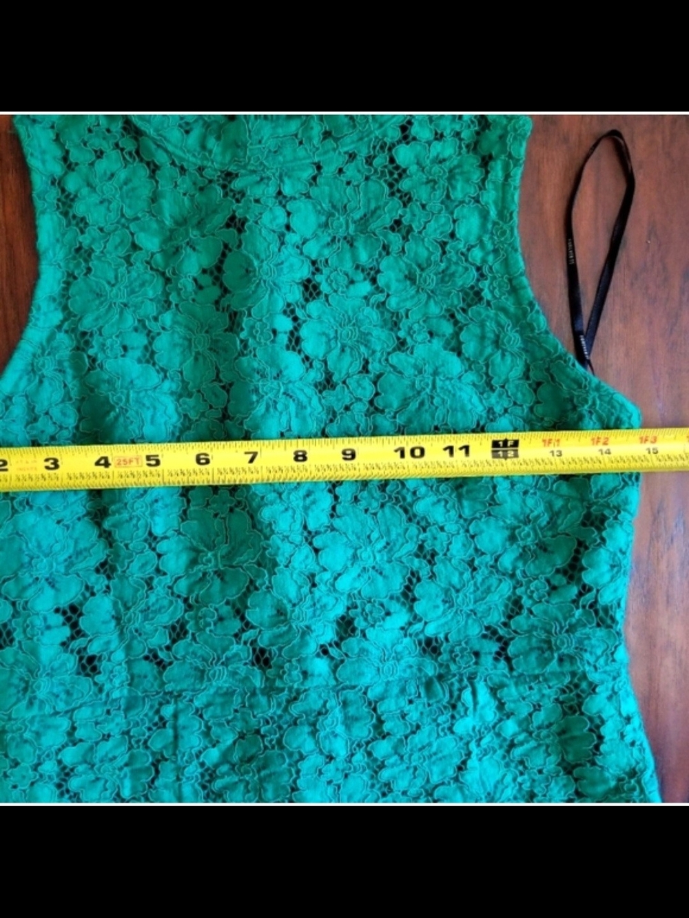Forever 21 Teal Green Floral Lace Mini Dress